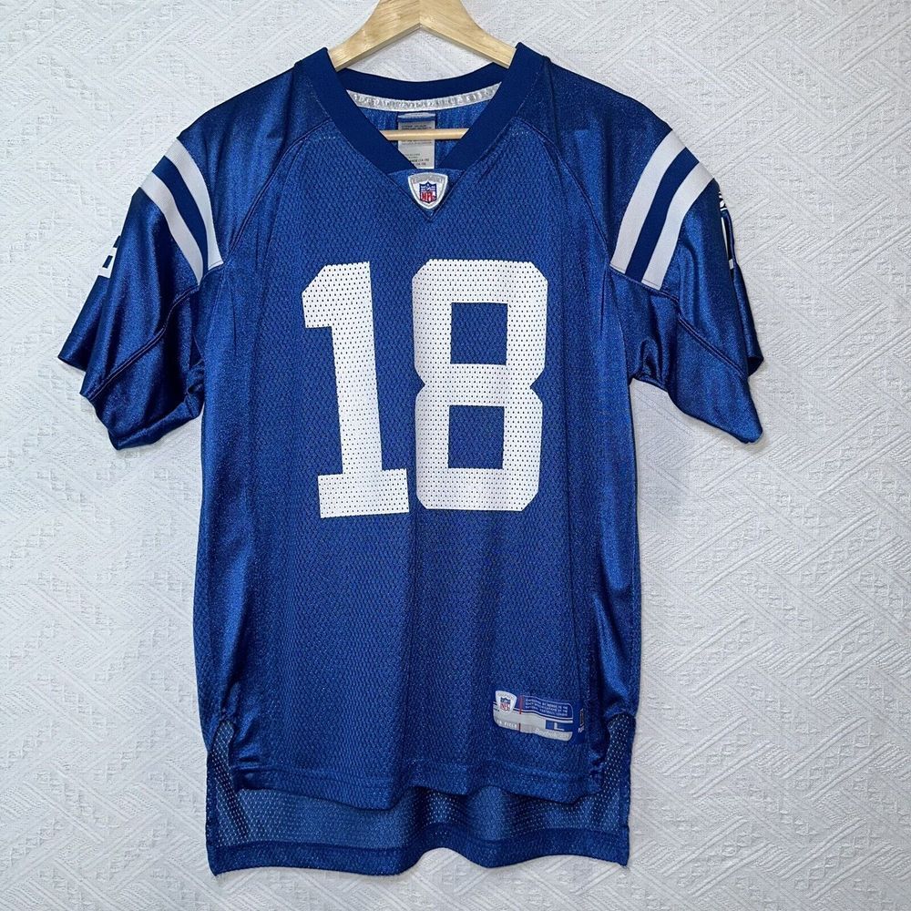 REEBOK Indianapolis Colts Peyton Manning Football Jersey NFL Youth 14-16 Large‎